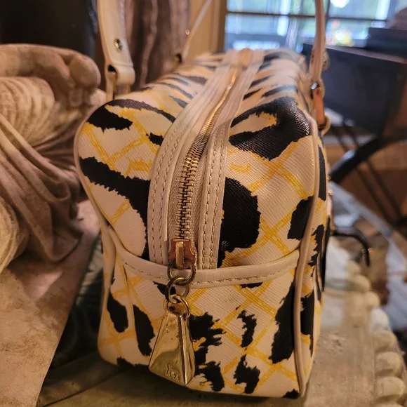 L.A.M.B. by Gwen Stefani White Leopard Handbag #397 - Picture 5 of 17